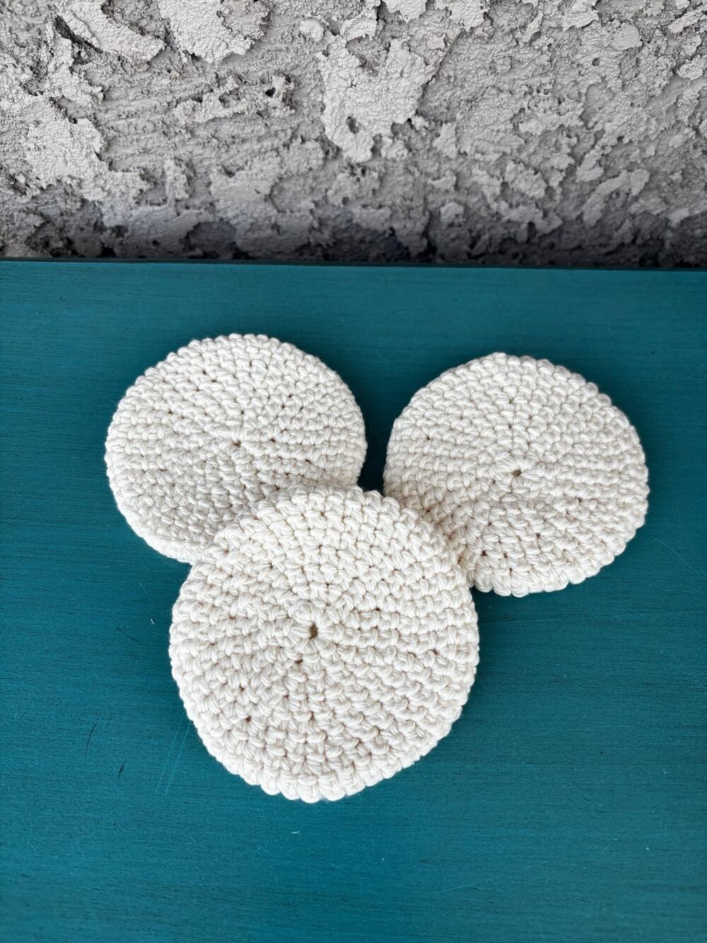 Handmade Coaster Set of 3: Crochet Coasters